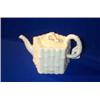 a belleek "bamboo" teapot, first period (1863-1890), moulded as lengths of bamboo, black printed...