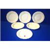 a set of six belleek "institute ware" plates, first period (1863-1890), black printed and impress...