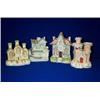 Image 1 : A COLLECTION OF FOUR STAFFORDSHIRE PASTILLE BURNERS, 19th CENTURY, in the form of cottages....
