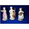 A COLLECTION OF THREE MEISSEN GROUPS, 19th CENTURY, of little girls playing musical instruments....