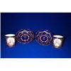 A PAIR OF PARIS CABINET CUPS AND SAUCERS, 19th CENTURY, IN SEVRES STYLE, painted with female figu...