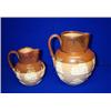Image 1 : A LARGE DOULTON HUNTING JUG, DOULTON LAMBETH, ENGLAND, 19th CENTURY; and another smaller (2)....
