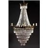 Image 1 : A SIX LIGHT CHANDELIER, CONTINENTAL, 19th CENTURY, with a circular gilt metal leaf enhanced frame...