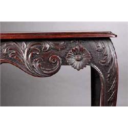 AN IMPORTANT MAHOGANY SIDE TABLE, c.1745, IRISH, with original moulded rectangular top, the friez...