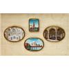 Image 1 : AGRA SCHOOL, (19th CENTURY), Gouaches on ivory, Three oval and one rectangular studies of bui...