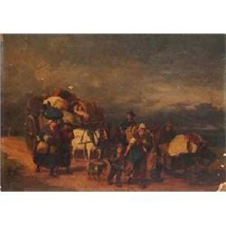 attributed to ELIZABETH BUTLER, (19th century), Oil on Windsor and Newton prepared mill board<b...