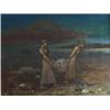 Image 1 : george russell (ae) (1867-1935), Oil on canvas, Gathering Kelp, Signed lower right AE, 40...