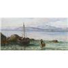 Image 1 : THOMAS ROSE MILES, (exhibited 1880-1906), Oil on board, Morning, Kilkeiran Bay, Signed lowe...