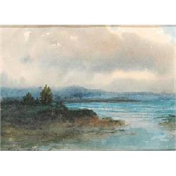 PERCY FRENCH (1854-1920), Watercolour, A Lake Landscape, Signed lower left, Percy French<br...