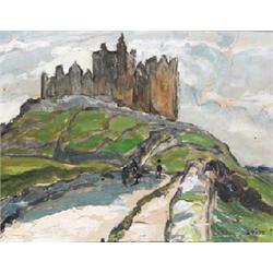 LETITIA MARION HAMILTON (1878-1964), Oil on panel, Rock of Cashel, Signed with initials low...