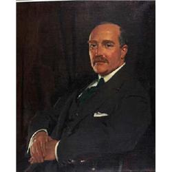 WILLIAM ORPEN (1878-1931), Oil on canvas, Portrait of M.G. Bauer, half length seated, Signe...