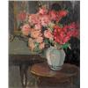 Image 1 : EVA HAMILTON (1876-1960), Oil on canvas, Still Life with Flowers in a vase, in an interior wi...