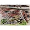 Image 1 : NORAH McGUINNESS (1901-1980), Waxed chalks on paper, Landscape, Four sketches, framed as on...