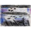 Image 3 : NORAH McGUINNESS (1901-1980), Waxed chalks on paper, Landscape, Four sketches, framed as on...