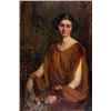 Image 1 : SARAH PURSER, (1848-1943), Oil on canvas, Portrait of a Woman, Seated, three-quarter length...