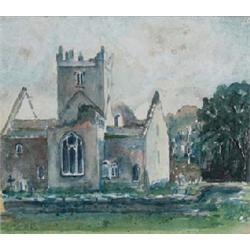 MILDRED ANNE BUTLER (1858-1941), Watercolour, A Ruined Abbey, Signed with initials lower le...