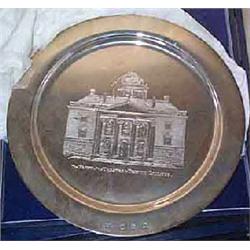 A SET OF SEVEN SILVER PLAQUES BY ROYAL IRISH, DUBLIN 1973 with architectural engravings after Poo...
