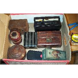 A BOX containing various caskets and boxes...