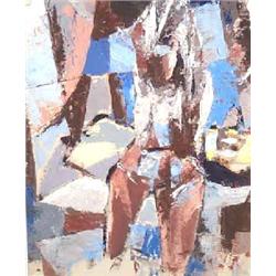 NEVILL JOHNSON (1911-1999), Mixed Media, Standing Figure, Signed lower right, Nevill Johnso...