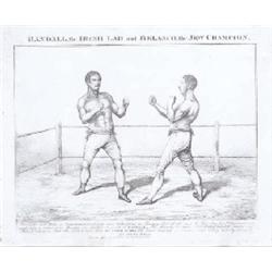 WILLIAMS, Lithograph, Randall, The Irish Lad, and Belasco, the Jew Champion, Published by F...