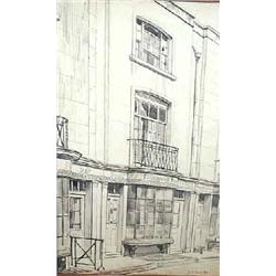 R. SCHWABE (c.1900), Grey Wash over pen, Sawyers, Bootmaker (London), Signed, 37cms x 22c...