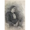 Image 1 : JOHN BUTLER YEATS (1839-1922), Charcoal Drawing, soft crayon, Norma Borthwick, seated, Insc...