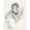 JOHN BUTLER YEATS (1839-1922), Crayon, Portrait of Susan Mitchell, Inscribed lower right, S...