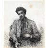 JOHN BUTLER YEATS (1839-1922), Pen, W B Yeats seated and wearing a beard, Inscribed left W...