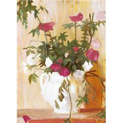 ROBERT GREGORY (1881-1918), Oil on canvas, Still Life of Flowers, in a white vase, Inscribe...