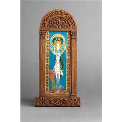 YEATS FAMILY, Tempera over gold ground, A Celtic Goddess, Signed with initials and within a...