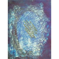 ANNE YEATS (1919-2001), Oils on canvases, Blue Studies, A pair, each 28cms x 38cms...