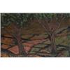 Image 1 : ANNE YEATS (1919-2001), Oil on canvas, Brown Landscape with Trees, Signed lower left, Anne...