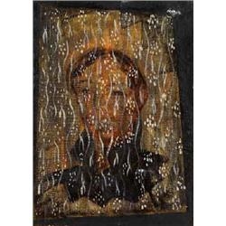 ANNE YEATS (1919-2001), Oil on board, Face Behind the Lace Curtain, 51cms x 38cms, €300/5...