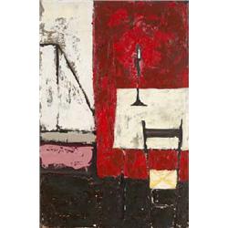 ANNE YEATS (1919-2001), Oil on board, Kitchen, 53cms x 36cms, €500/800, Illustration on...