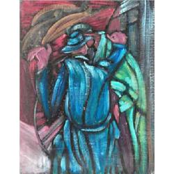 ANNE YEATS (1919-2001), Oil on panel, The Embrace, 46cms x 36cms, €600/1000, Illustrati...