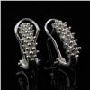 Image 1 : French Back Diamond Earrings in White Gold