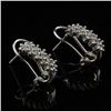 Image 2 : French Back Diamond Earrings in White Gold