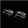 Image 3 : French Back Diamond Earrings in White Gold