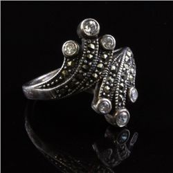 Vintage Style Sterling Judith Jack Ring