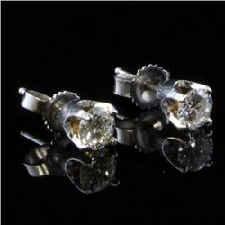 Diamond Stud Earrings .50ct tw in White Gold