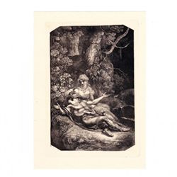 Engraving "Rinaldo and Armida" after C. Nesbit