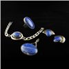 Image 1 : Sterling Modernist Style Lapis Lazuli Jewelry Set