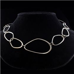 Modern Style Sterling Necklace From Peru