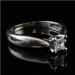 Ladies Princess Diamond Engagement Ring in White G
