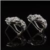 Image 2 : French Back Diamond Earrings in White Gold