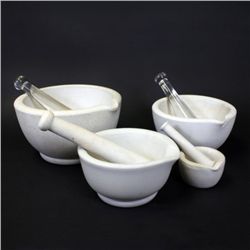 Set of Four Mortar Bowls and Pestles