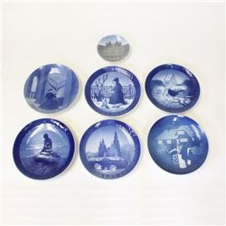 Set of 7 Royal Copenhagen Plates
