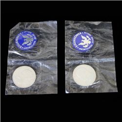 Lot of 2 Uncirculated 1971 Silver Dollars