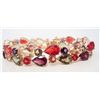 Image 1 : 18K ROSE GOLD PLATED MULTICOLOR RHINESTONE BRACELET