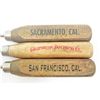 Image 2 : LOT OF 3 ADVERTISING ICE PICKS WITH WOOD HANDLES